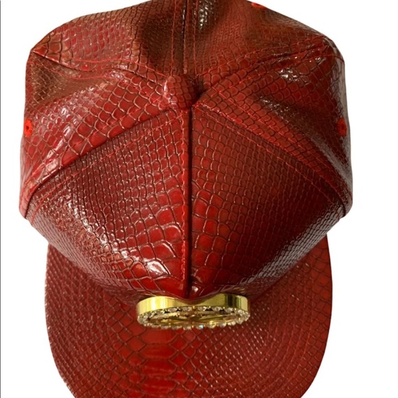 Faux leather men's hat spinning leaf - Picture 2 of 6